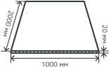 Лист нержавеющий  20х1000х2000 мм.  AISI 409 (08Х13) горячекатаный,  матовый