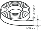 Лента нержавеющая 0,35х400 мм.  12Х18Н10Т нагартованная, мягкая